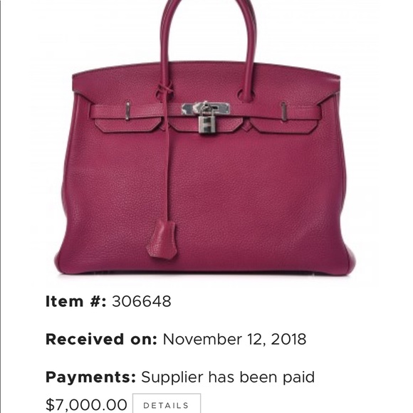 Hermès Birkin 35 Togo Leather Bag - Picture 8 of 8